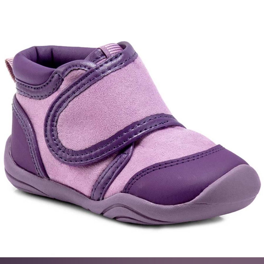 Pediped Purple Baby Walker Shoes with Velcro Strap